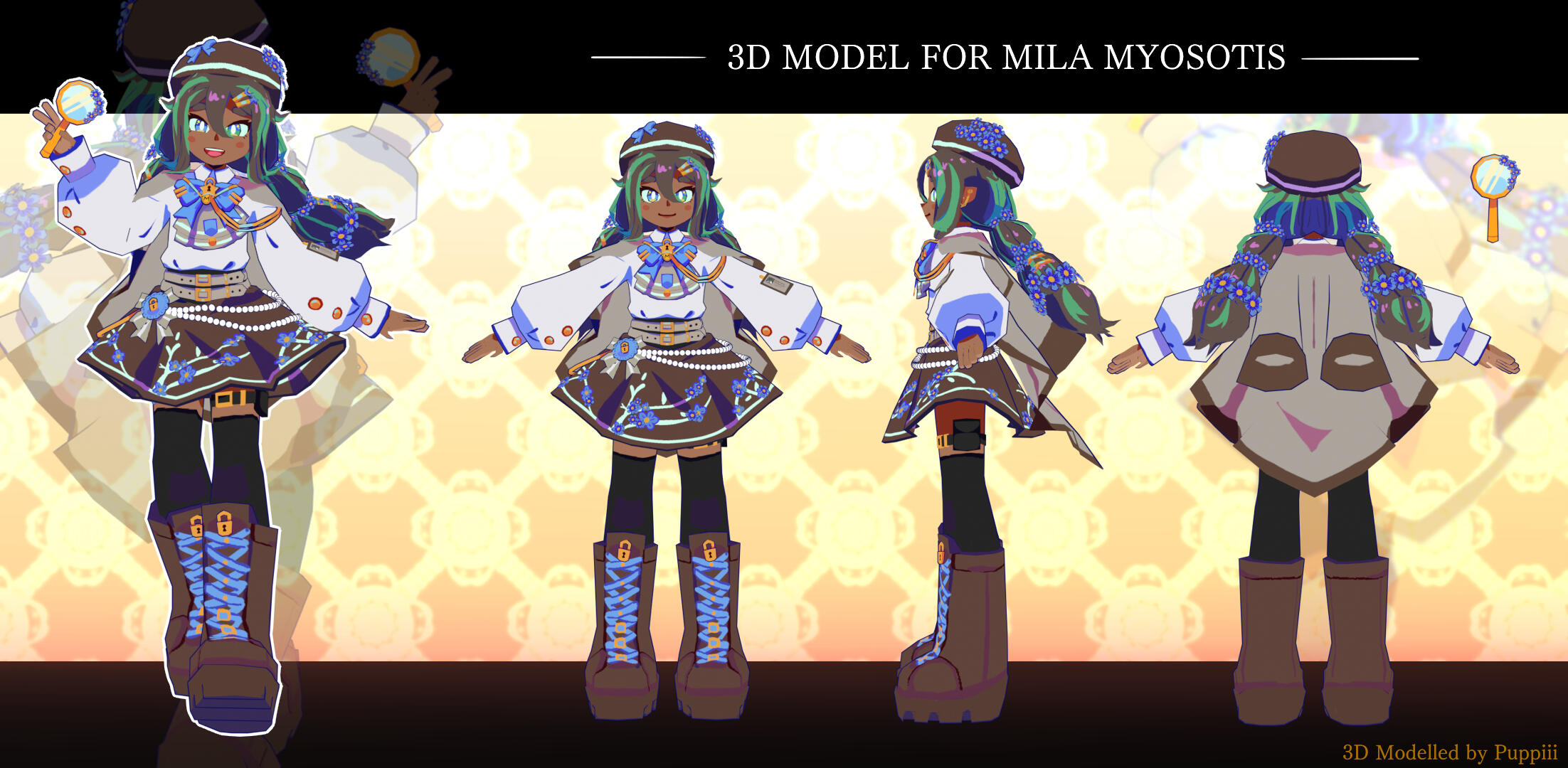 3D Model for Mila Myosotis