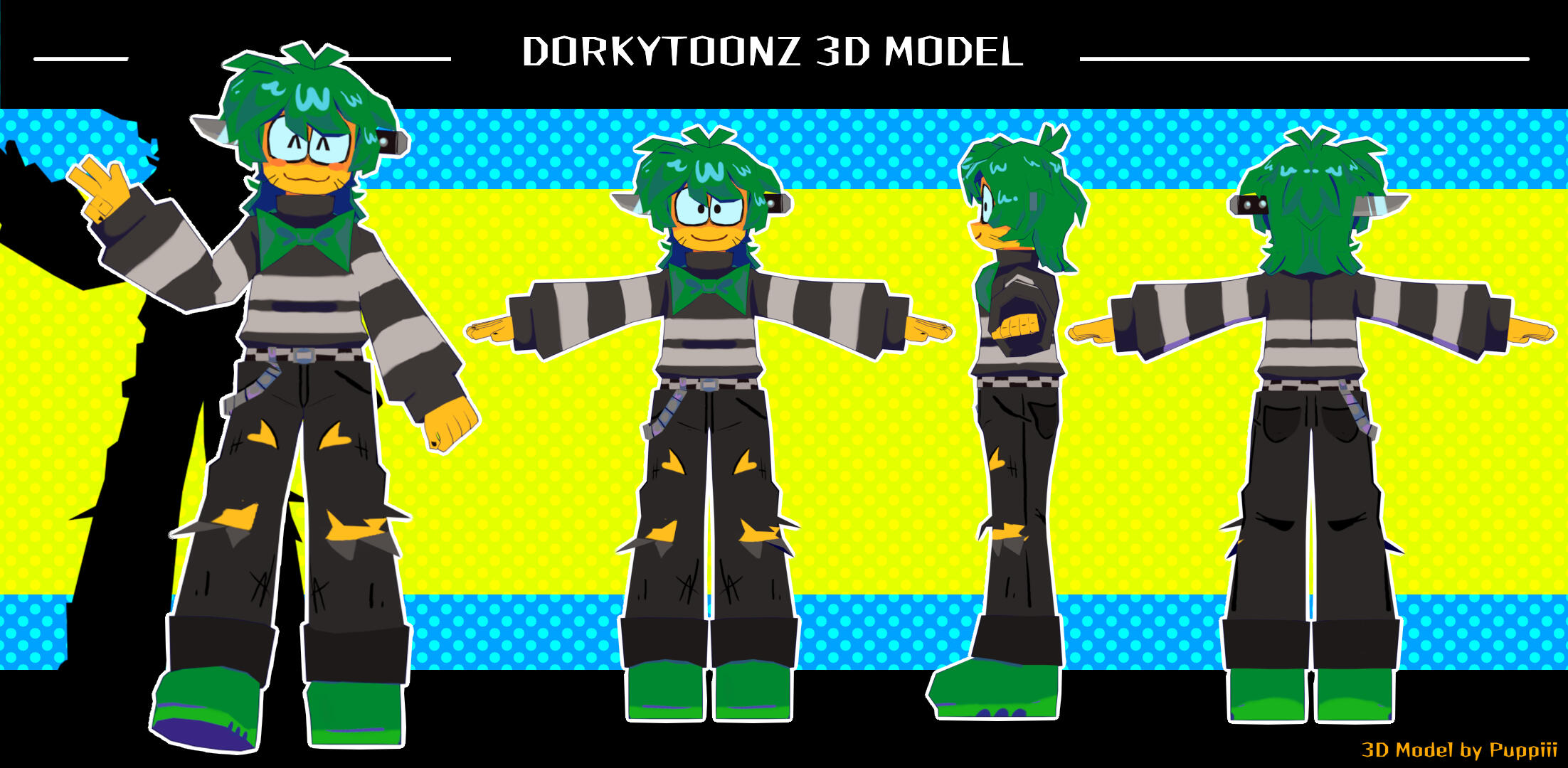 Low Poly 3D Model for DorkyToonz