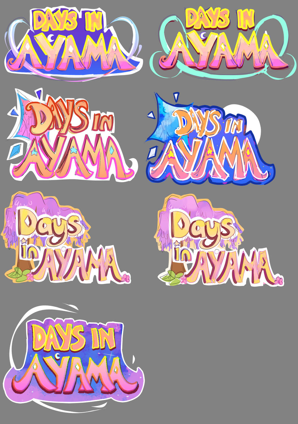 Days in Ayama Icon Concepts